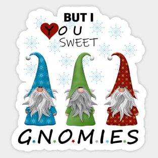 Funny merry christmas and happy new years with sweet gnomies Sticker